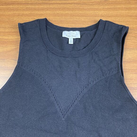 Paris Atelier & Other Stories Large Women Black Tank Top Knit Lasercut Basic EUC - Picture 5 of 9